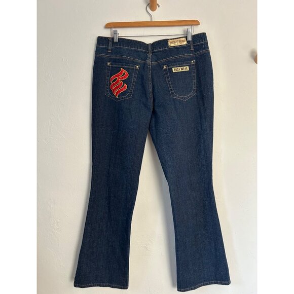 Rocawear Vintage Women's  Sz 20 Blue Flare Jeans - Picture 14 of 15